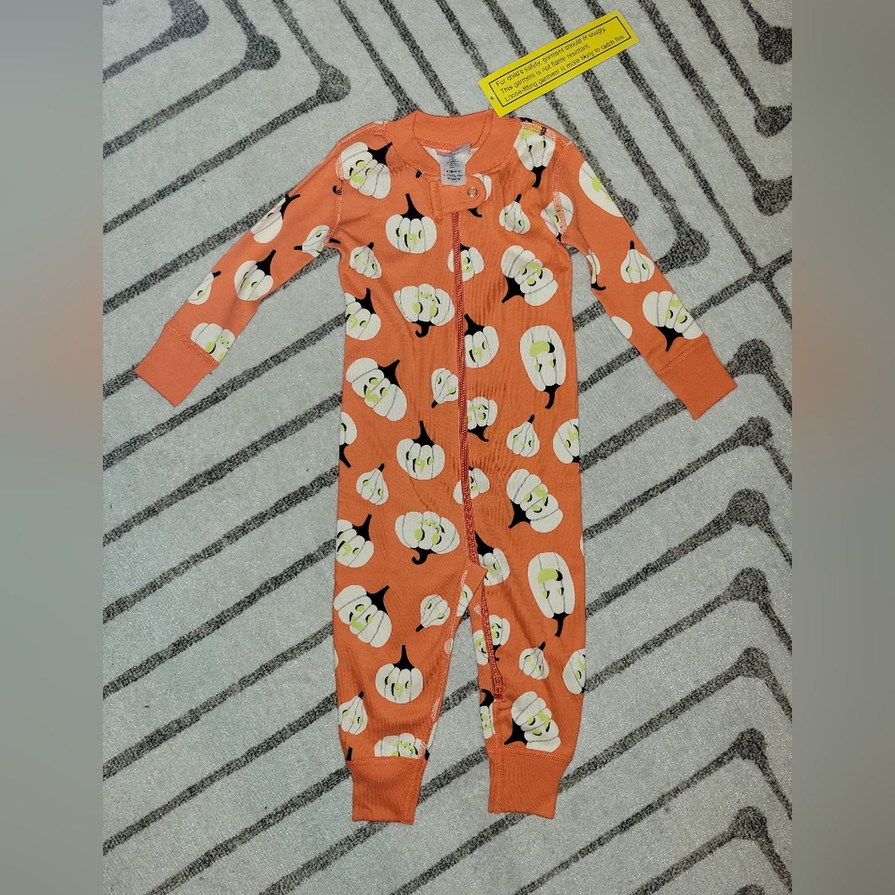 Hanna Andersson Orange Pumpkin Baby Onesie